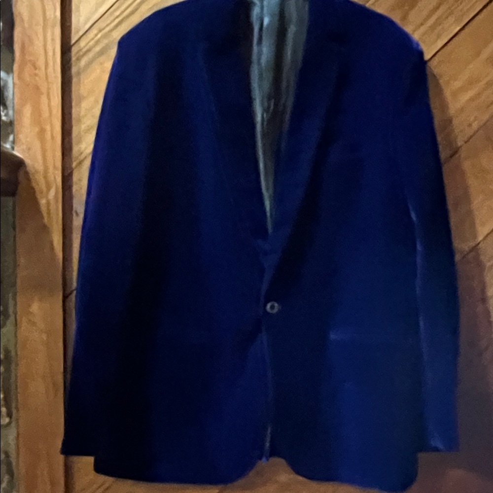 Men's Blue Velvet Blazer